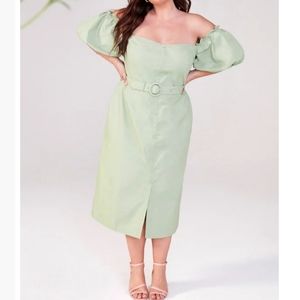 Plus size off the shoulder dress